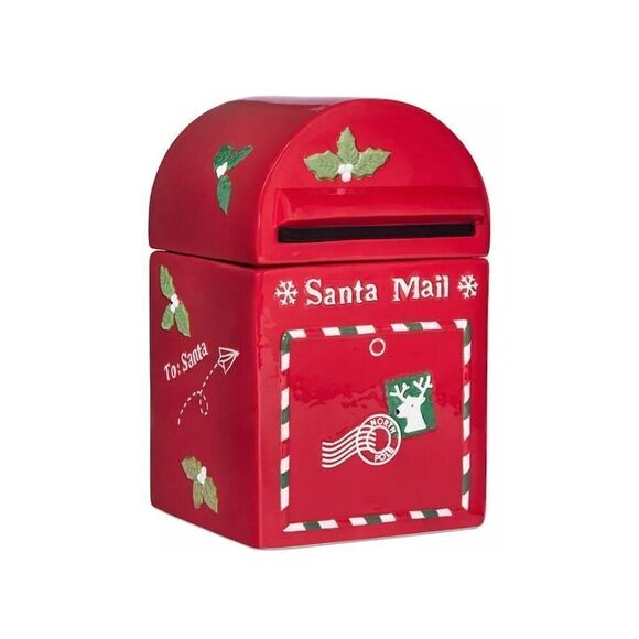 MARTHA STEWART COLLECTION Letters To Santa Cookie Jar - Picture 2 of 6